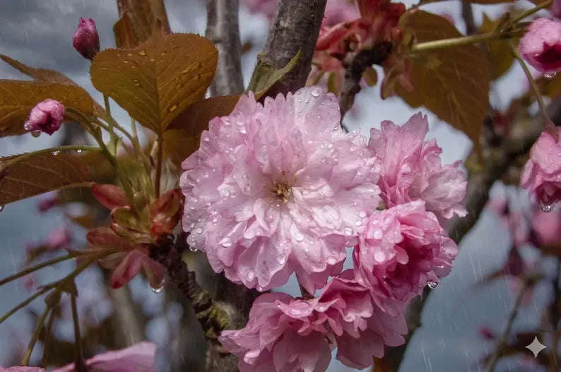 Flowering Cherry Tree – Double Pink Blooms, Tall Live Plant
