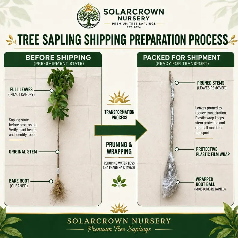 Grafted Sugar Plum Tree Sapling: European Sweet Prune Fruit Plant for Backyard Orchard