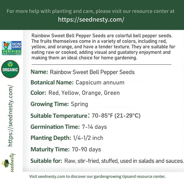 Rainbow Sweet Bell Pepper Seeds