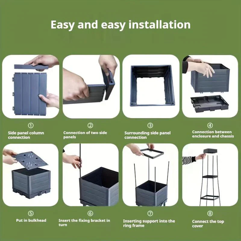 Garden Raised Bed Planter Boxes with Trellis