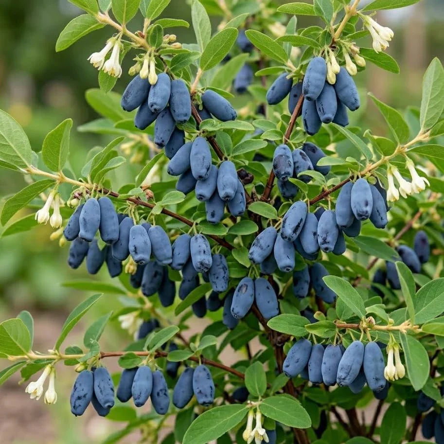 Haskap Berry Live Plant – Cold Hardy Blue Honeysuckle Bush Seedling